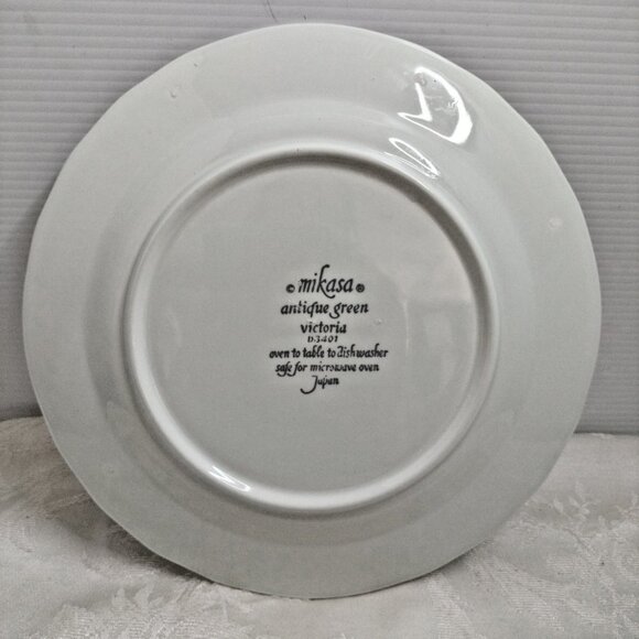 Mikasa Victoria Antique Green Salad Plate 8 1/8" D3401 Set Of 2 New - Picture 7 of 9